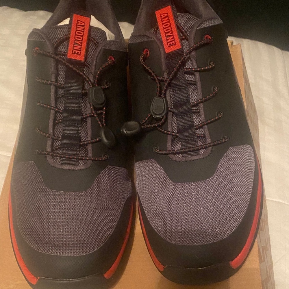 Men's Black and Red Shoes